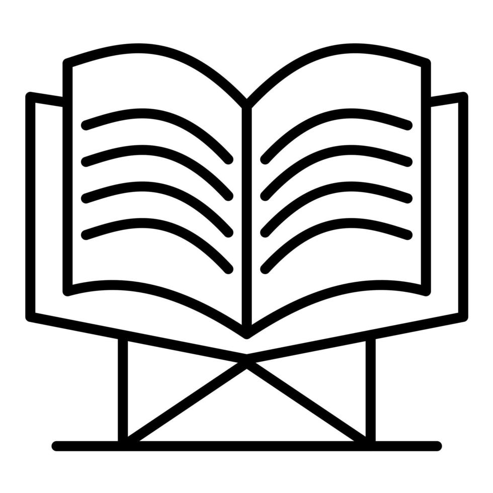 Open Quran Line Icon vector