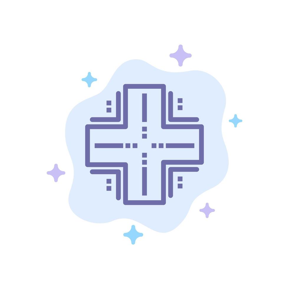 base de datos informática centro de datos servidor mainframe icono azul sobre fondo de nube abstracta vector