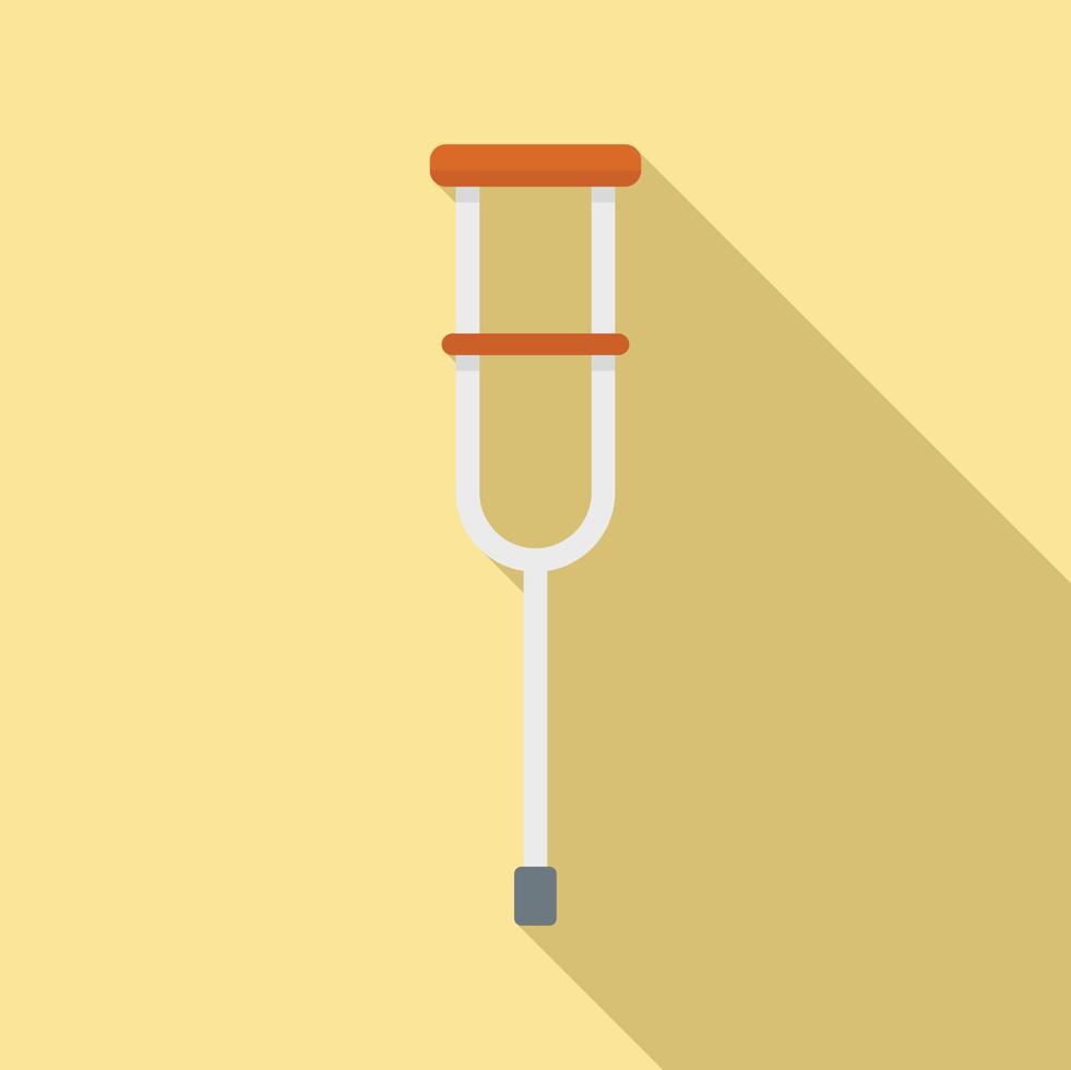 Metal crutches icon, flat style vector