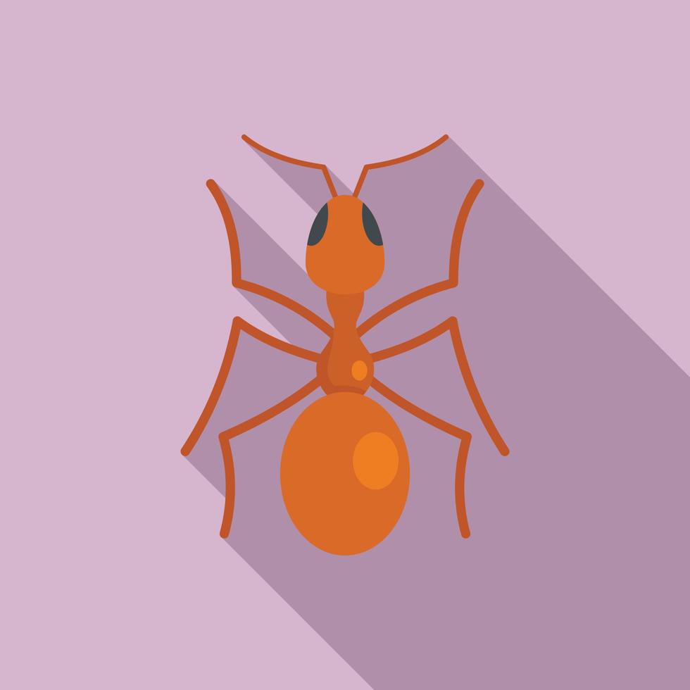 icono de hormiga reina, estilo plano vector