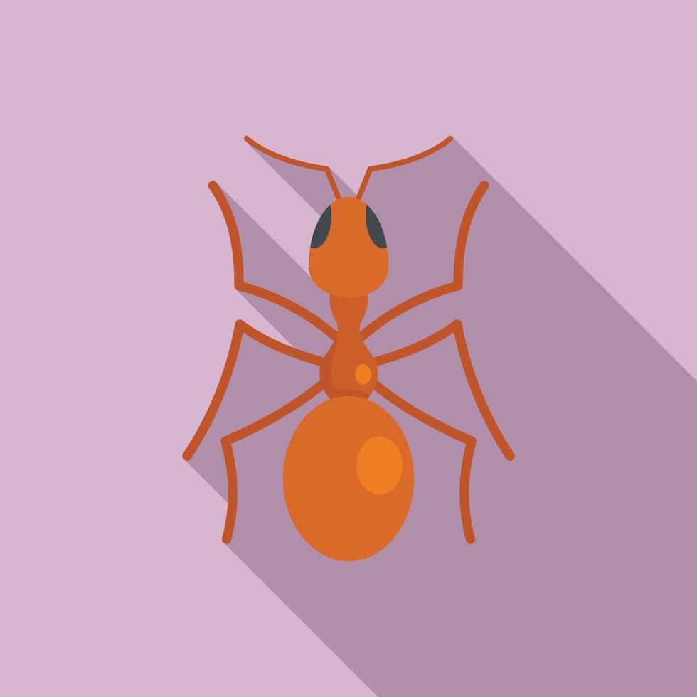 Queen ant icon, flat style vector