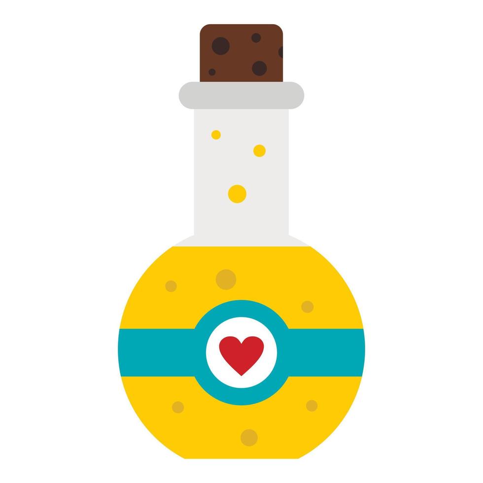 Magic potion icon, flat style vector