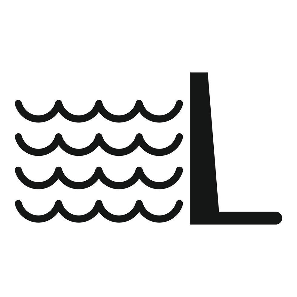 icono de energía de agua, estilo simple vector