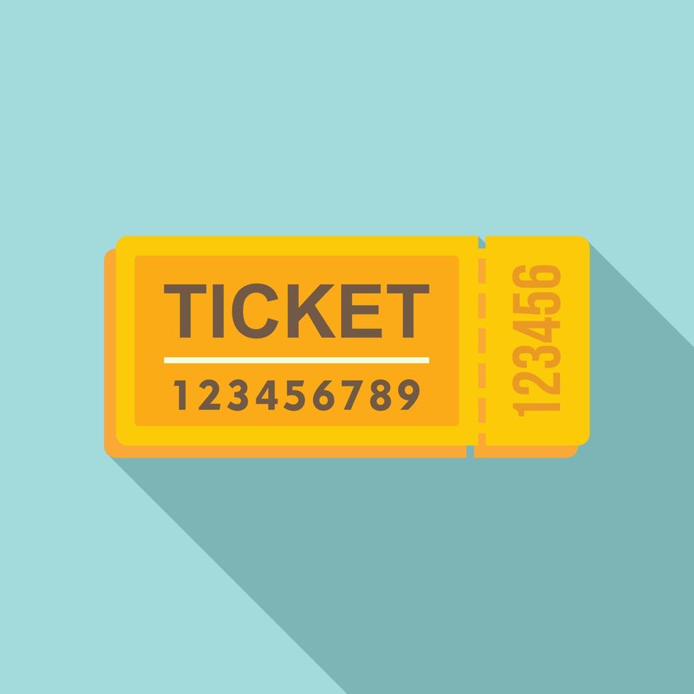 Travel bus ticket icon, flat style vector