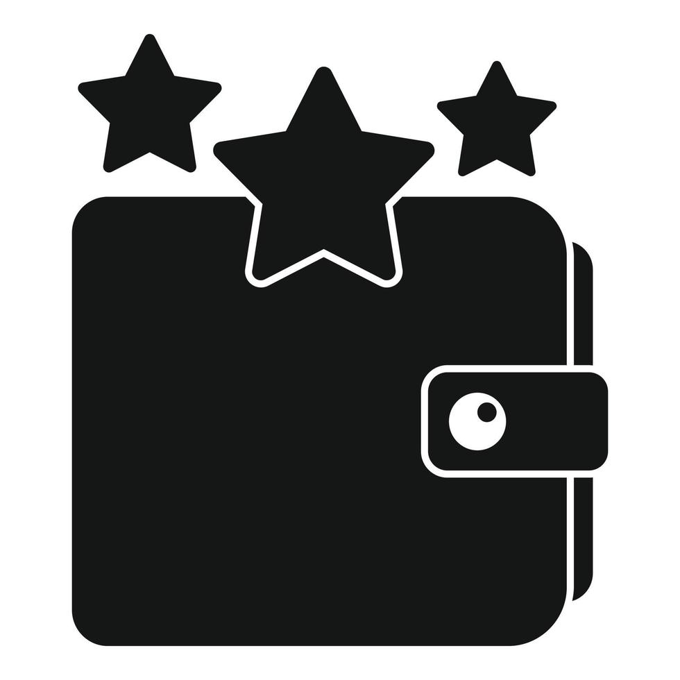 Sale bonus star wallet icon, simple style vector