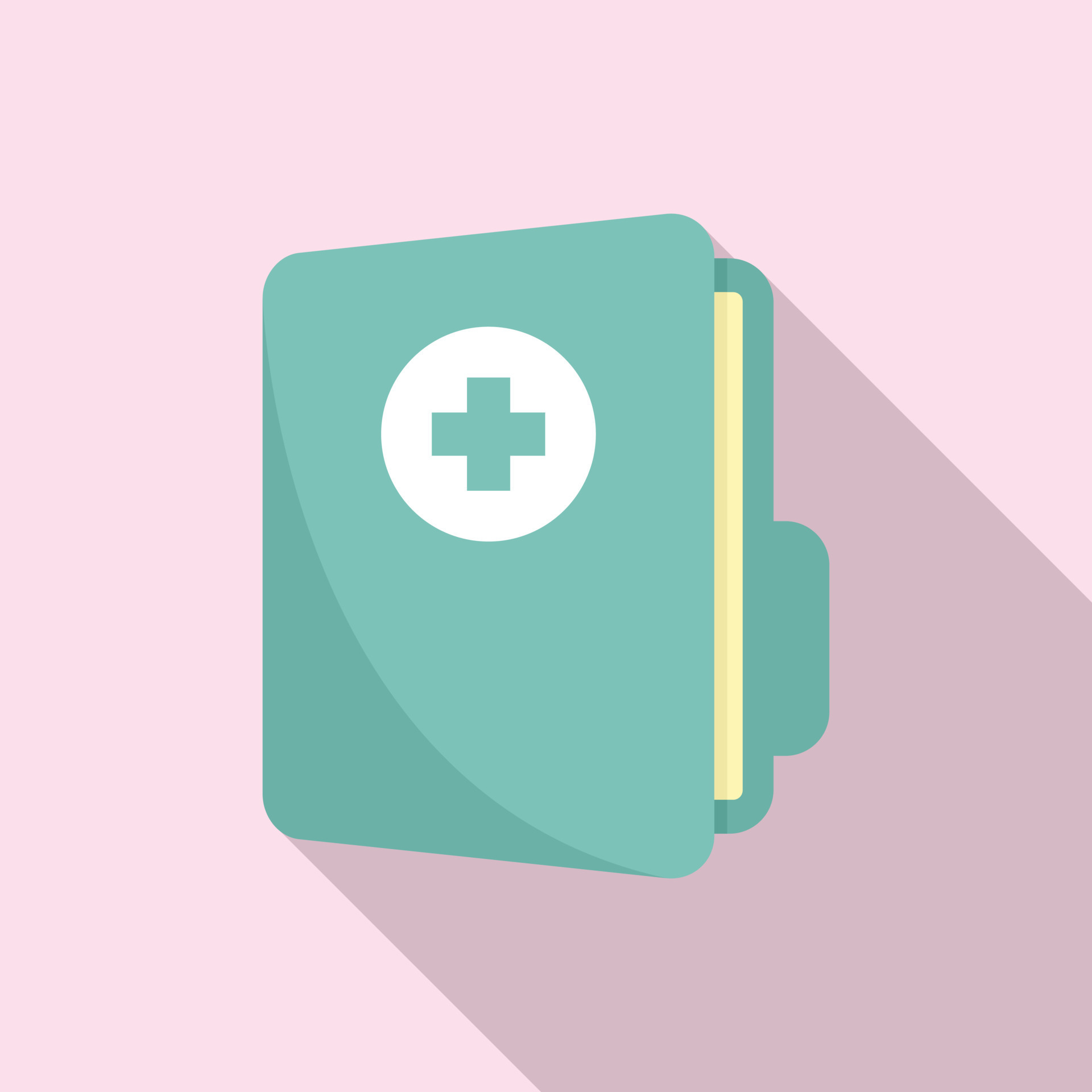 Medical folder icon, flat style 14669829 Vector Art at Vecteezy