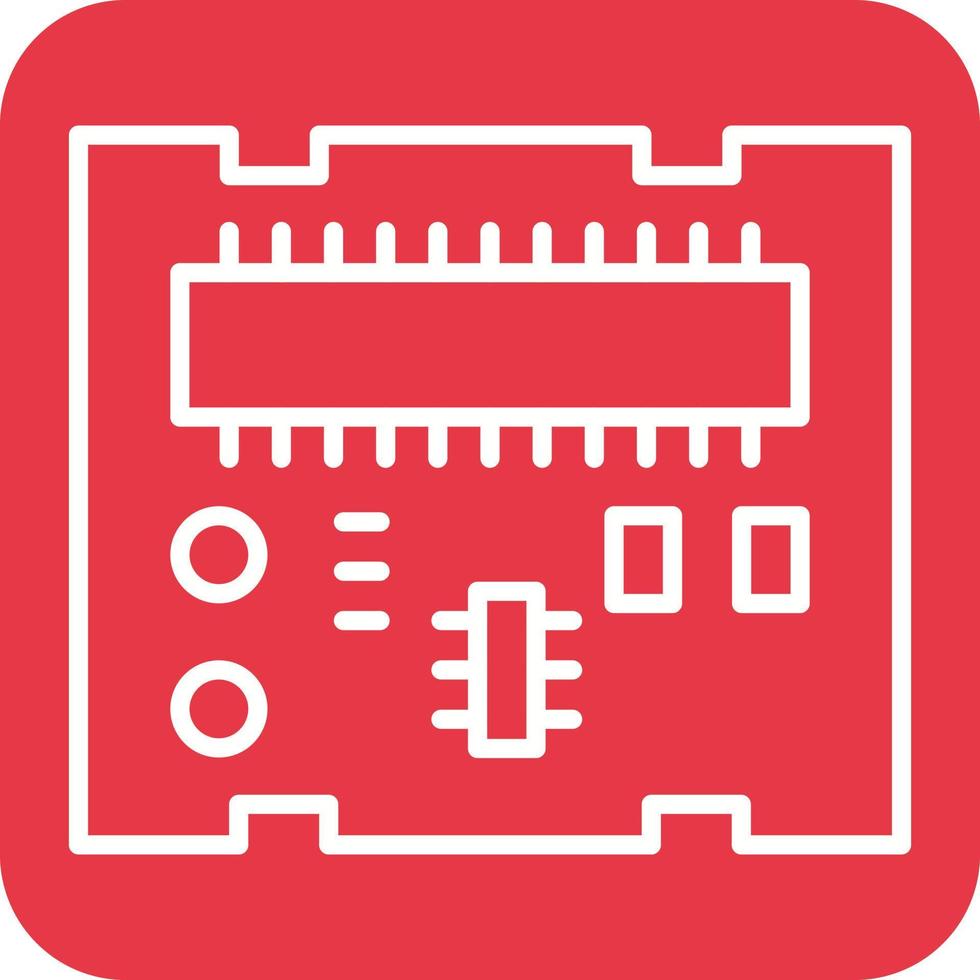 Pcb Board Line Round Corner Background Icons vector