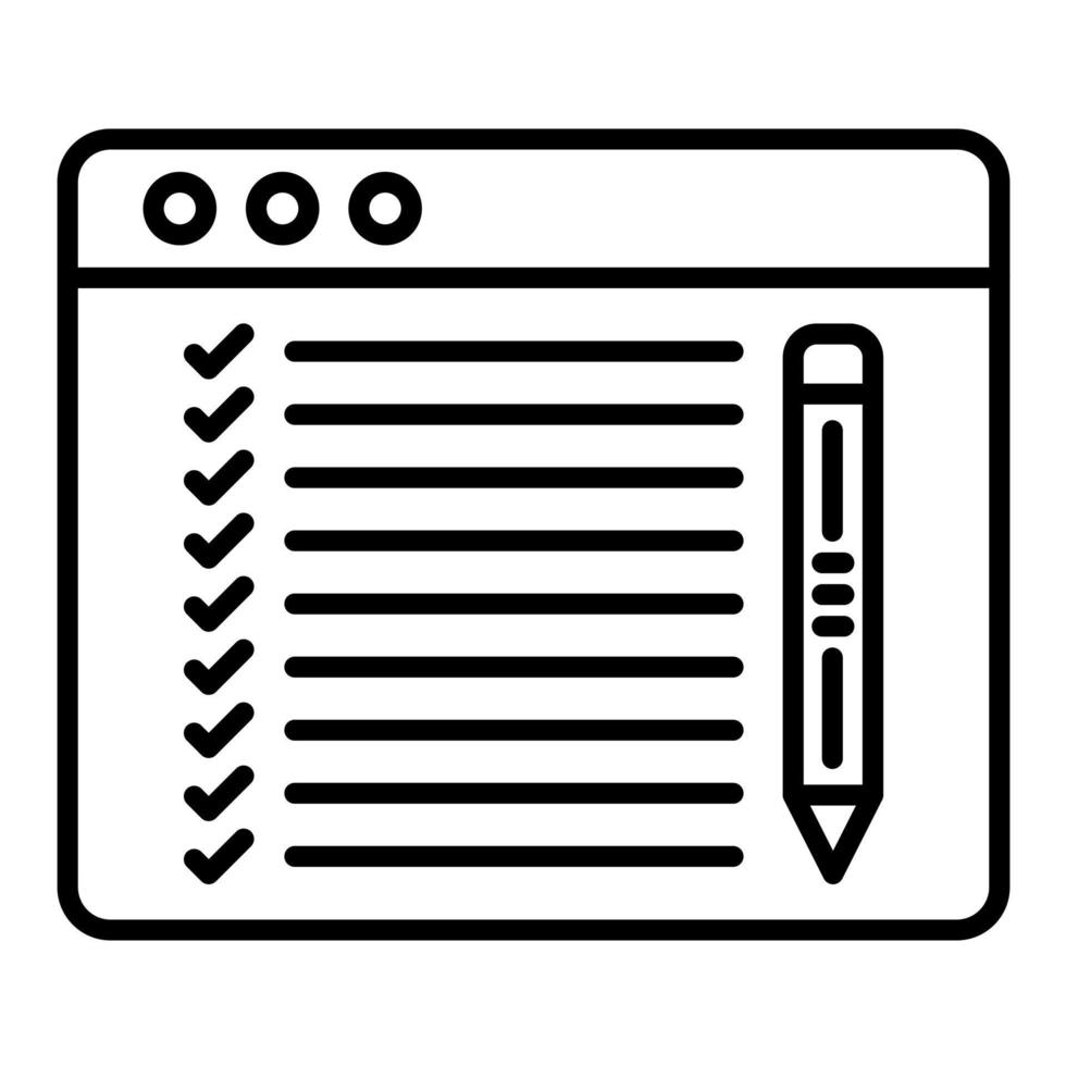 Test Line Icon vector