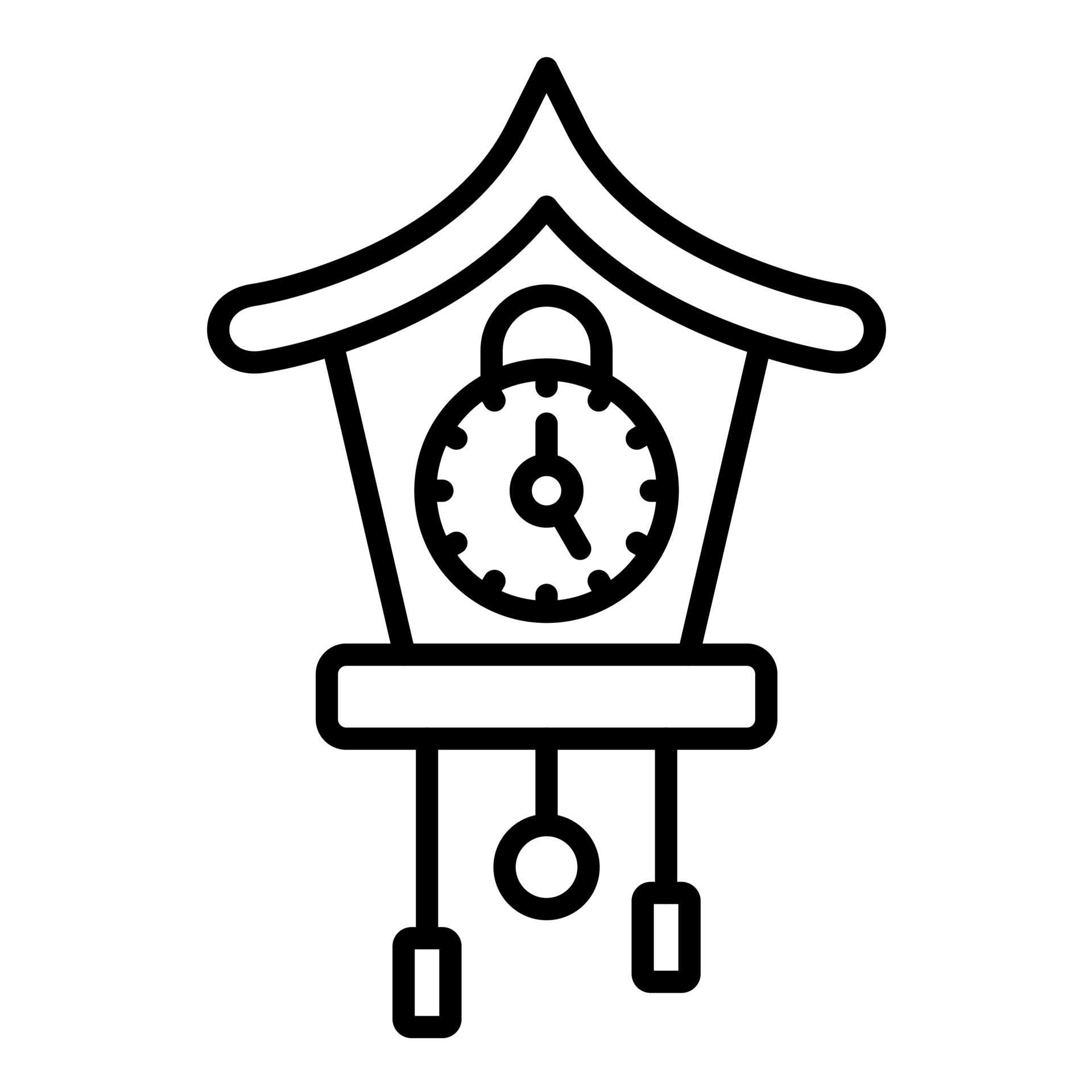 Cuckoo Clock Line Icon 14669886 Vector Art at Vecteezy