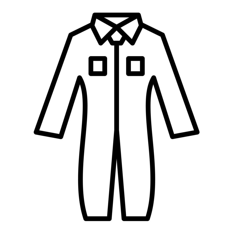 Coveralls Line Icon vector