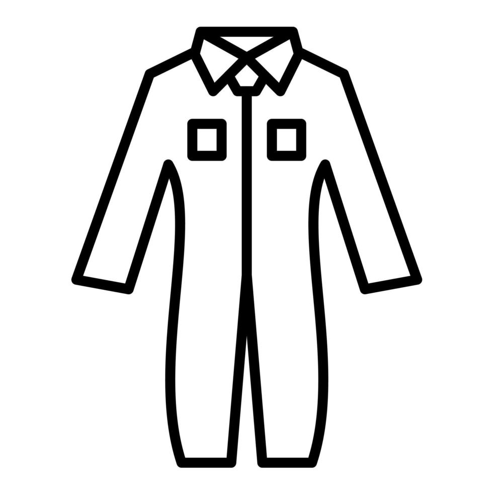 Coveralls Line Icon vector