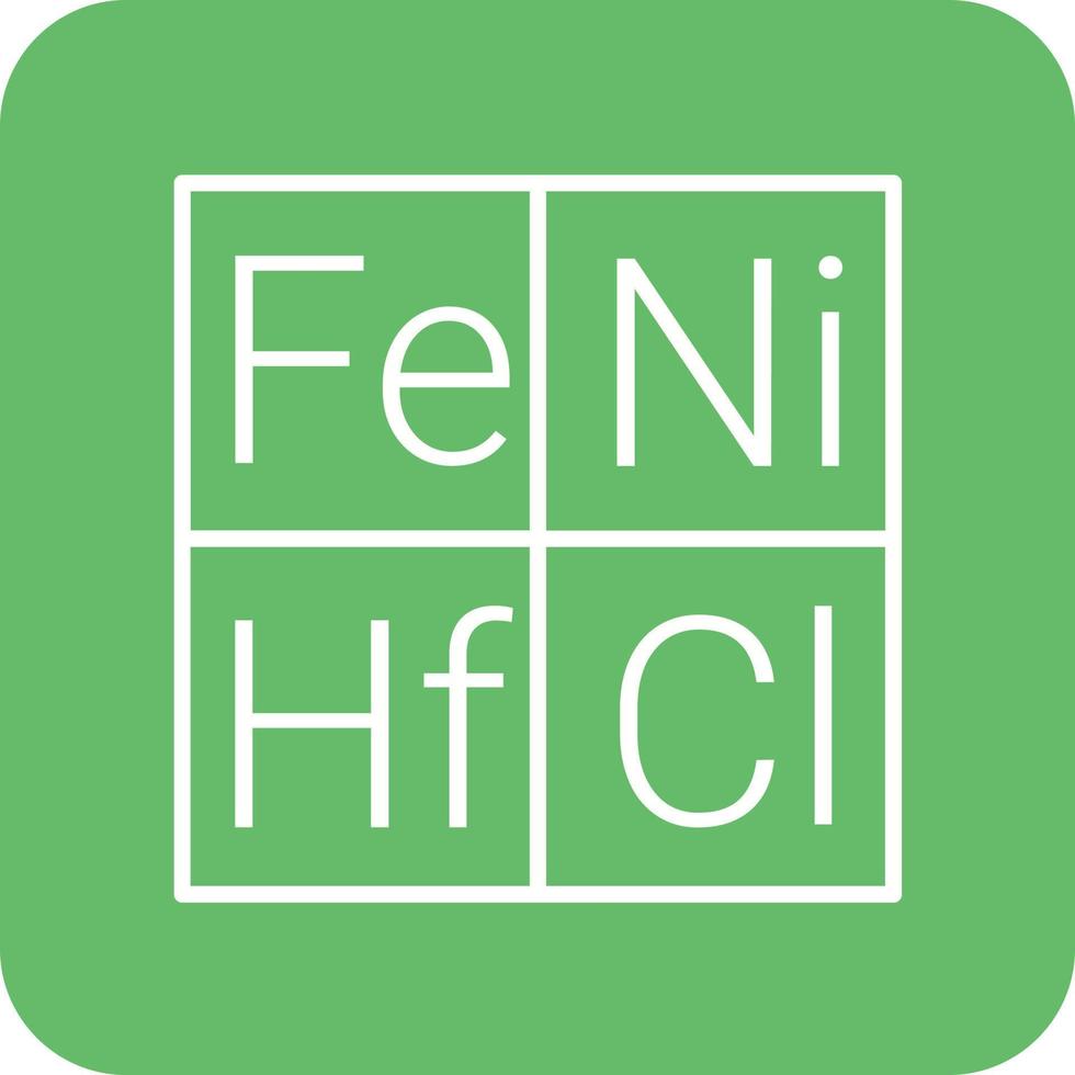 Periodic Table Line Round Corner Background Icons vector