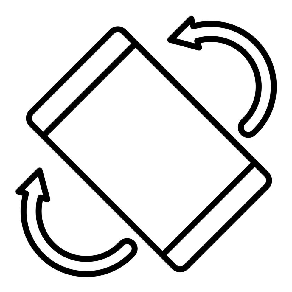 Screen Rotation Line Icon vector