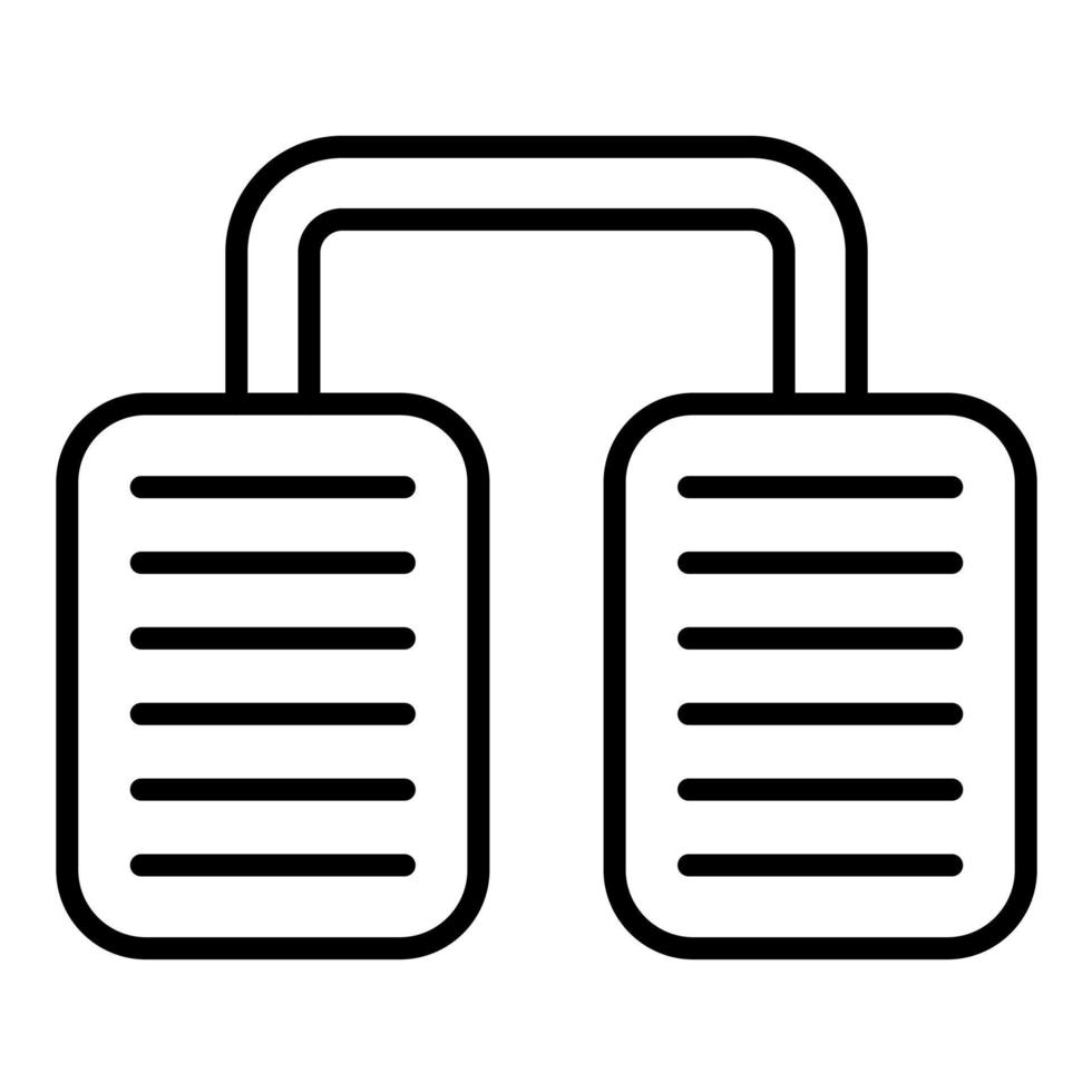 Keyword Proximity Line Icon vector