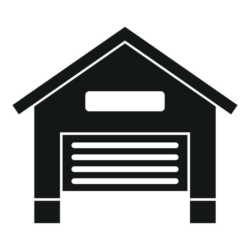 icono de garaje de servicio de coche, estilo simple vector