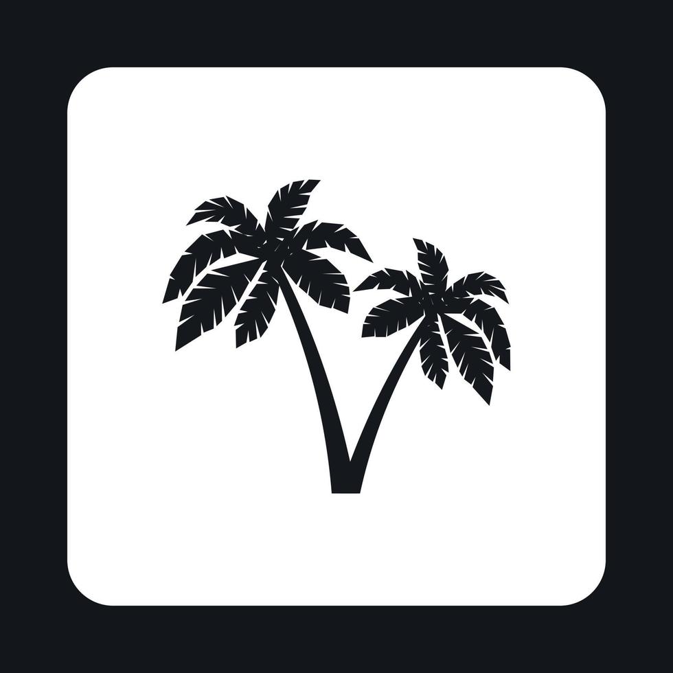 Palms icon, simple style vector