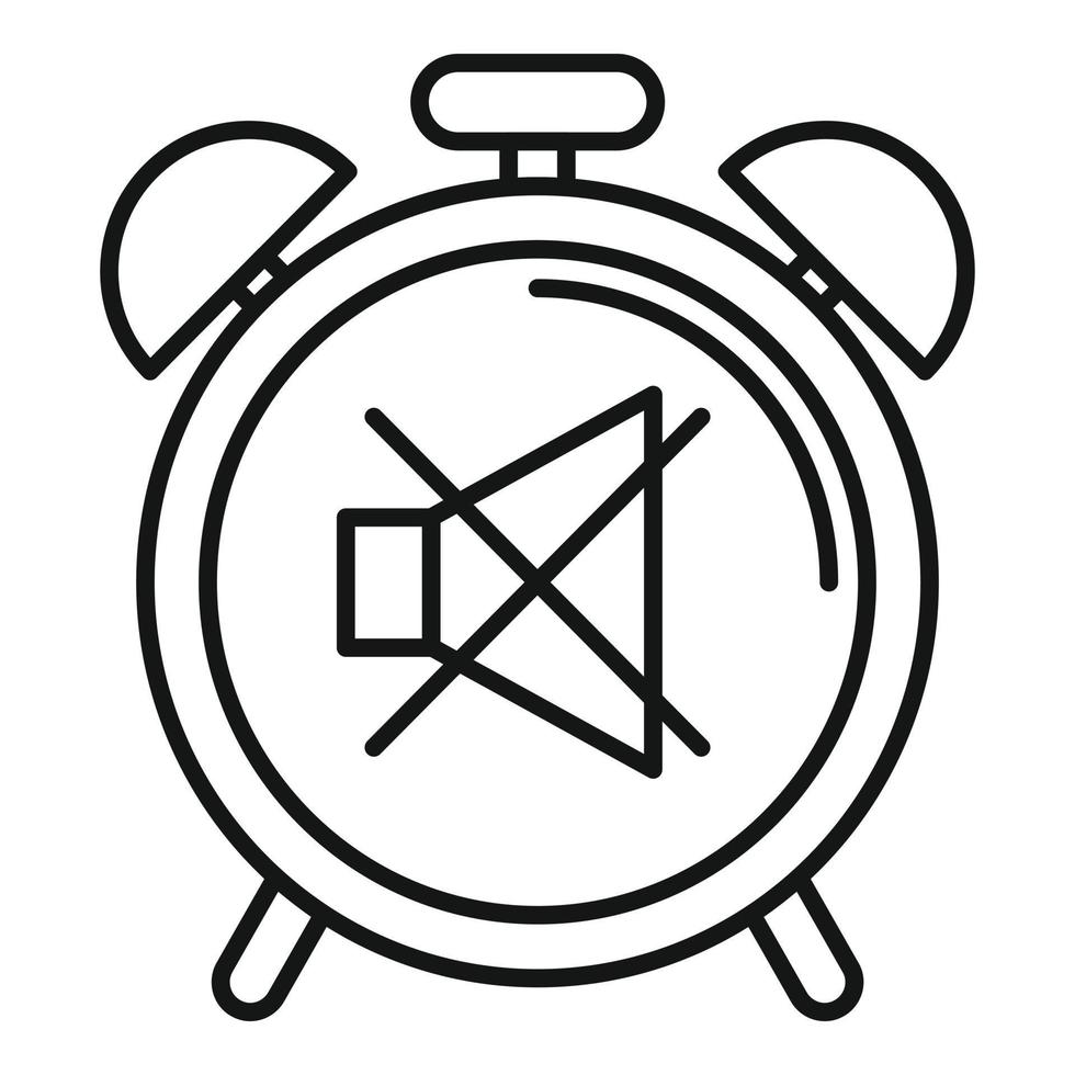 No alarm clock icon, outline style 14669969 Vector Art at Vecteezy