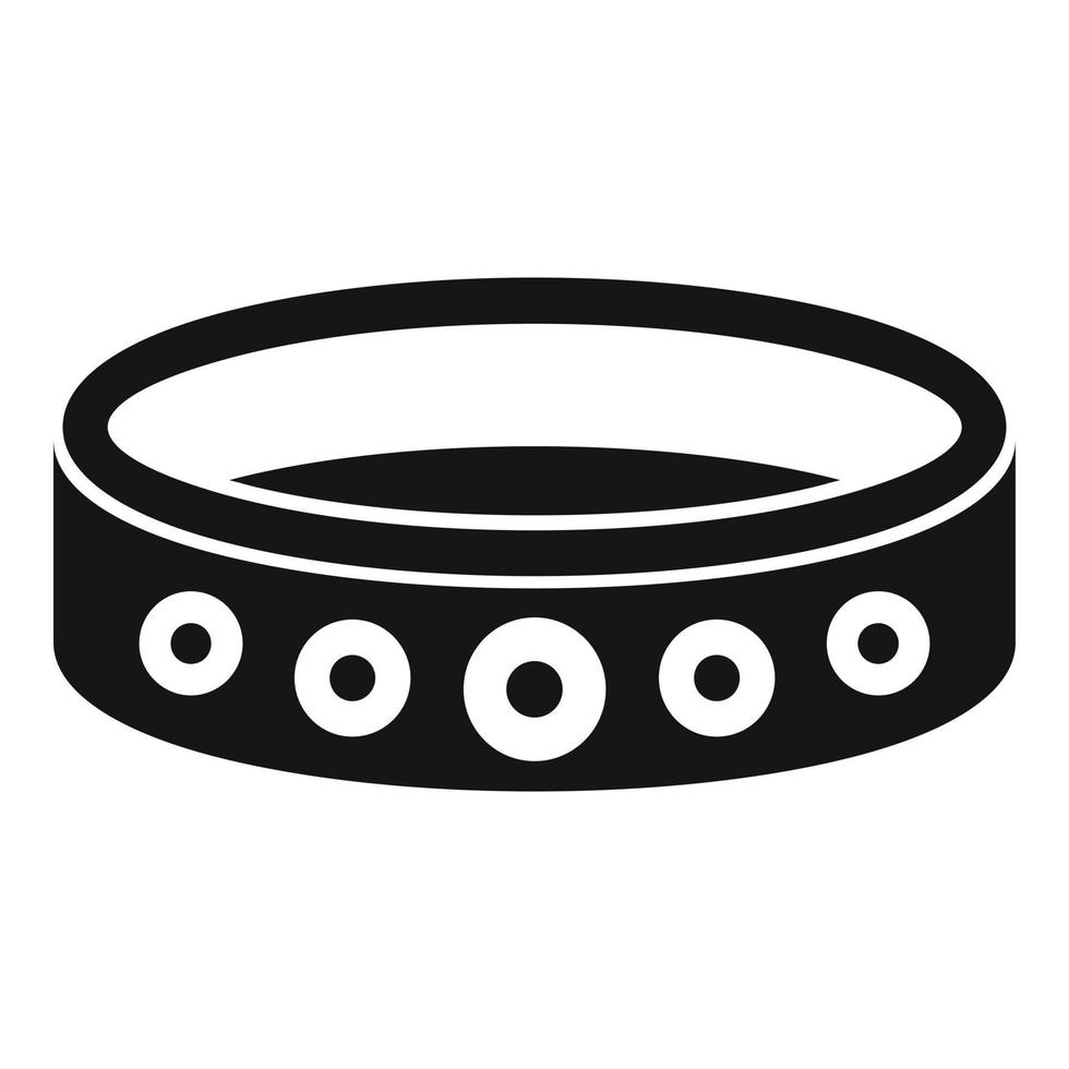 icono de accesorio de pulsera, estilo simple vector