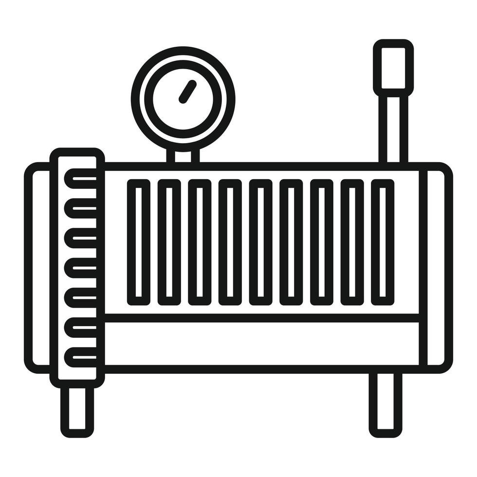 Electric air compressor icon, outline style vector