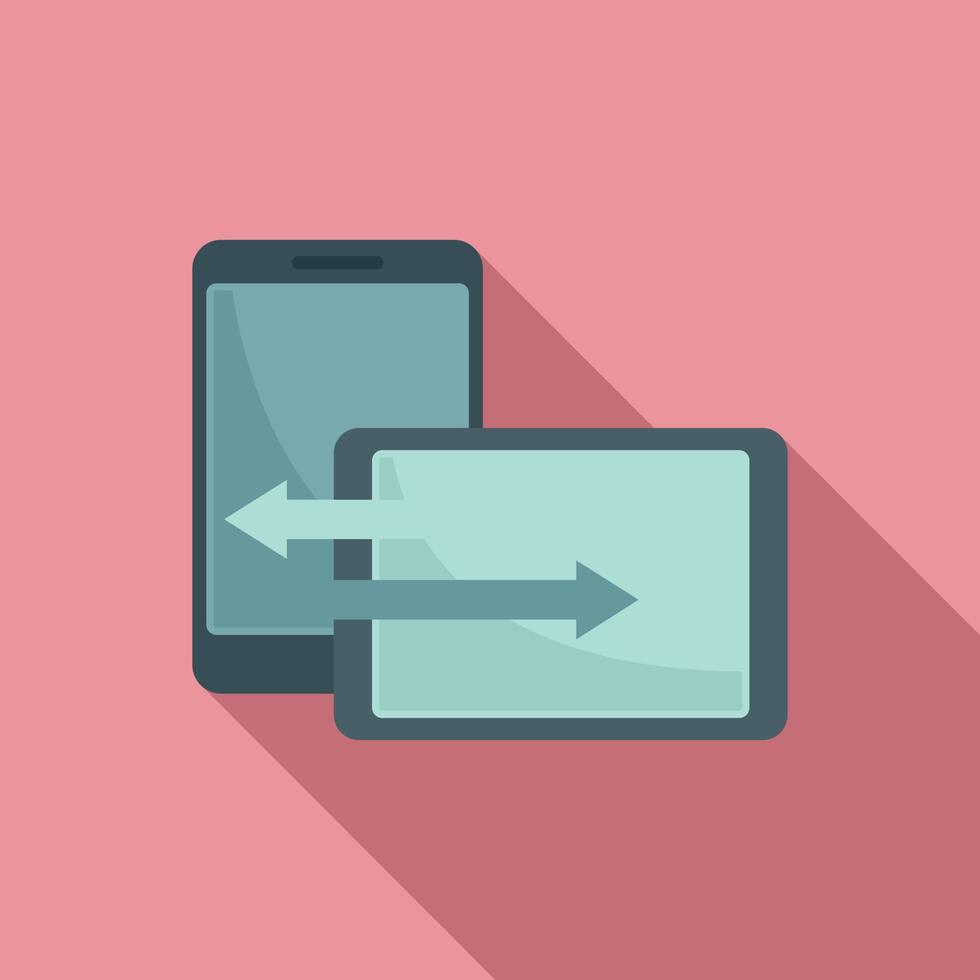 Tablet remote control icon, flat style vector