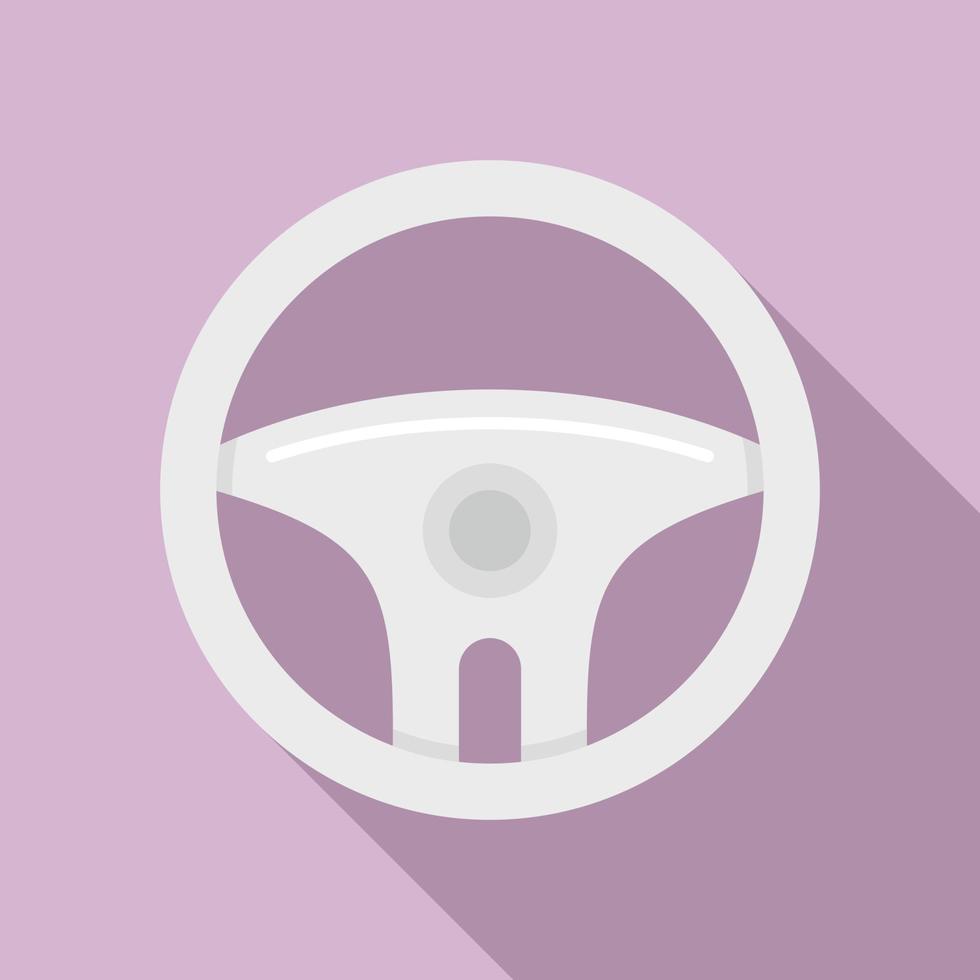 Speed steering wheel icon, flat style vector