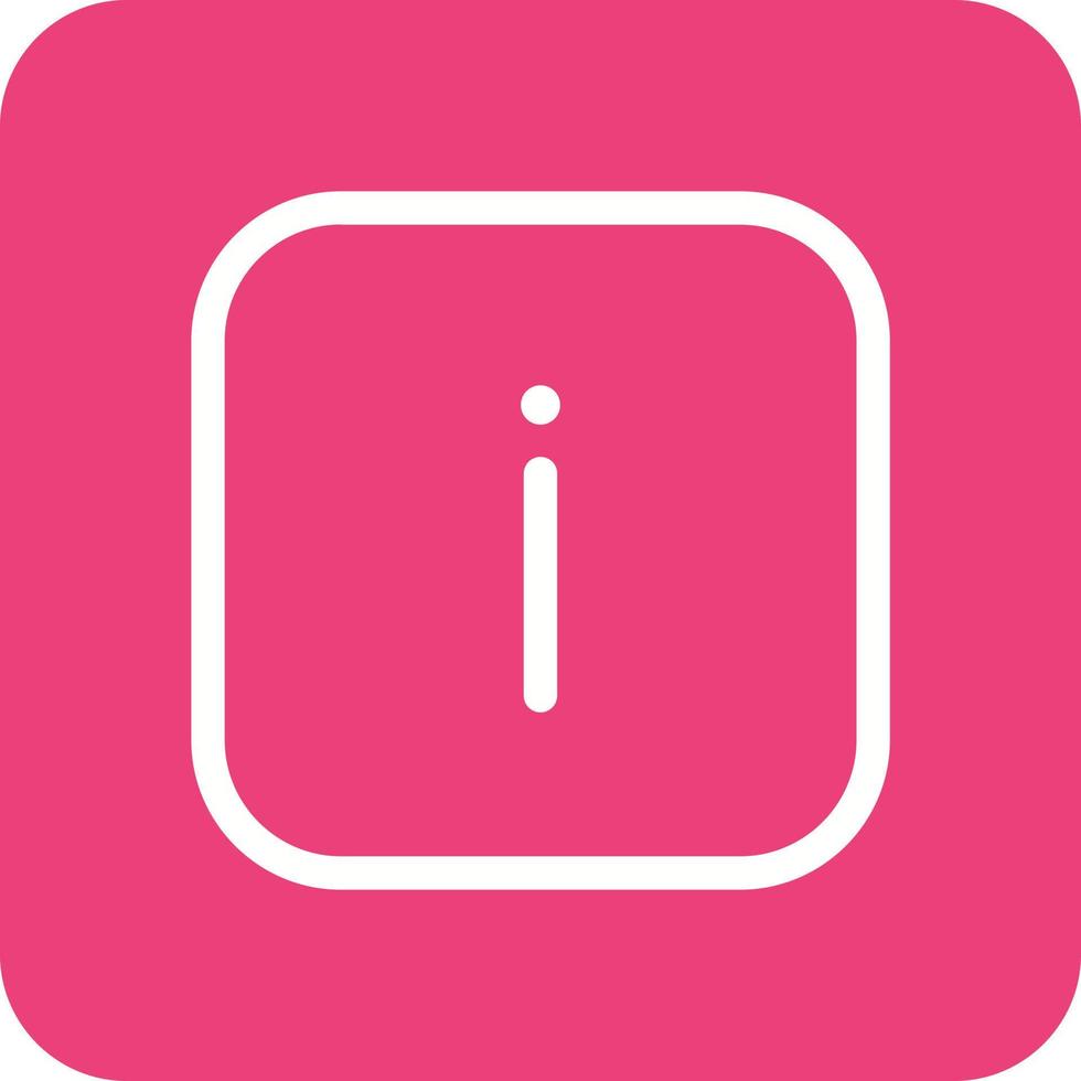 Info Square Line Round Corner Background Icons vector