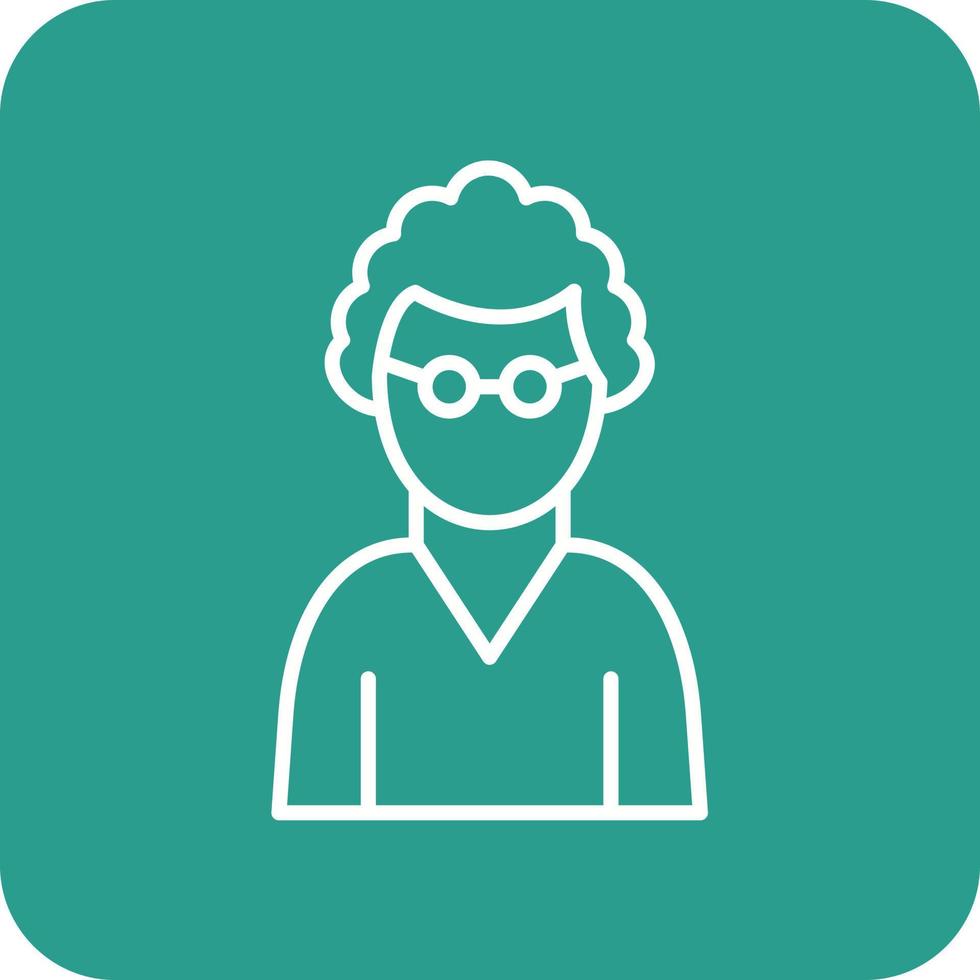 Scientist Line Round Corner Background Icons vector