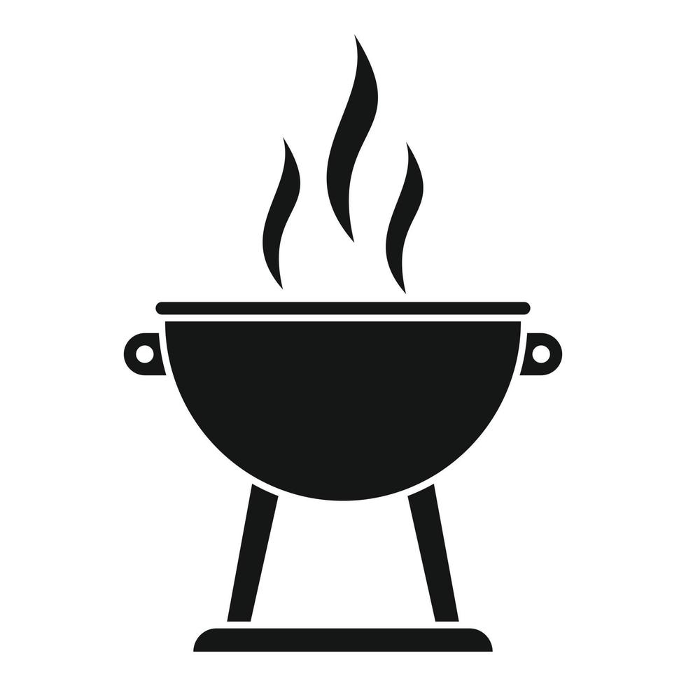 icono de brasero de fuego, estilo simple vector