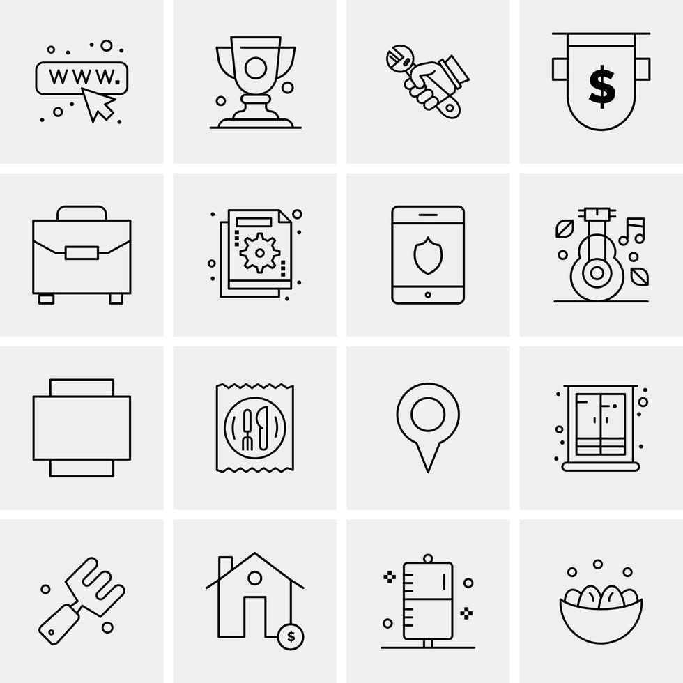 16 Business Universal Icons Vector Creative Icon Illustration to use in web and Mobile Related project