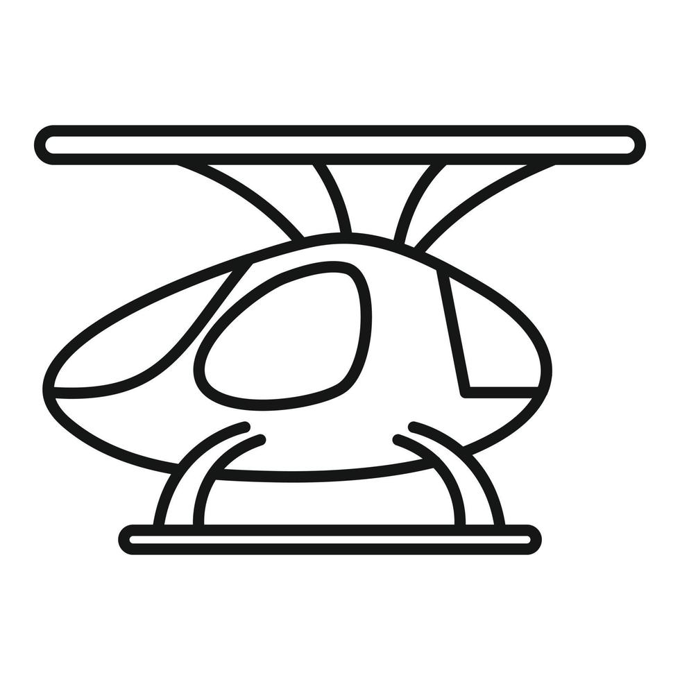 Futuristic unmanned taxi icon, outline style vector