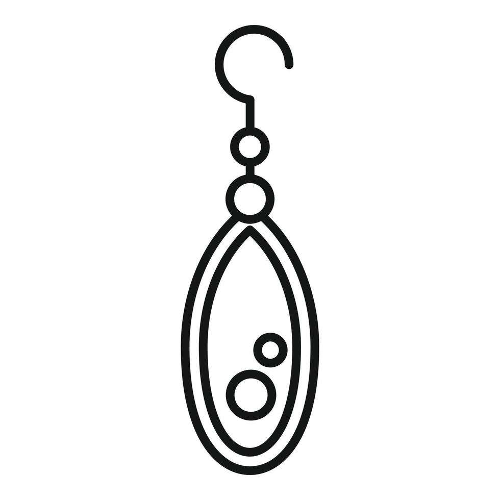 Earring icon, outline style vector