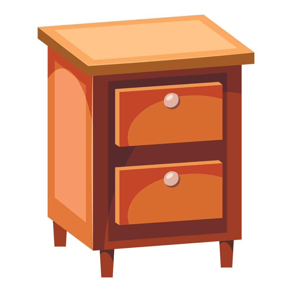 Chest of drawers icon, cartoon style vector