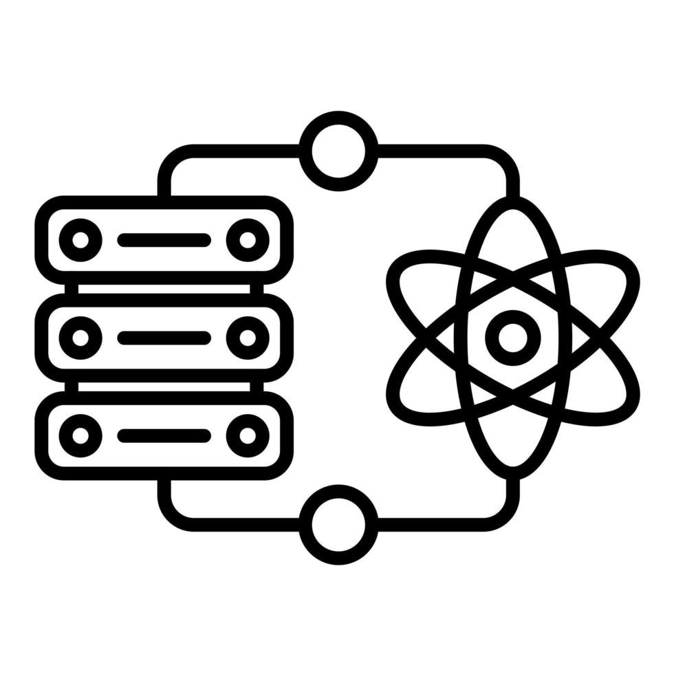 Data Science Line Icon vector