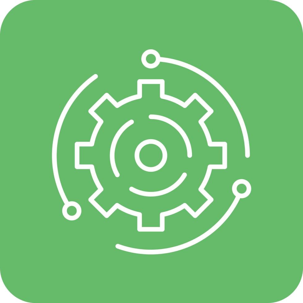 Automate Line Round Corner Background Icons vector