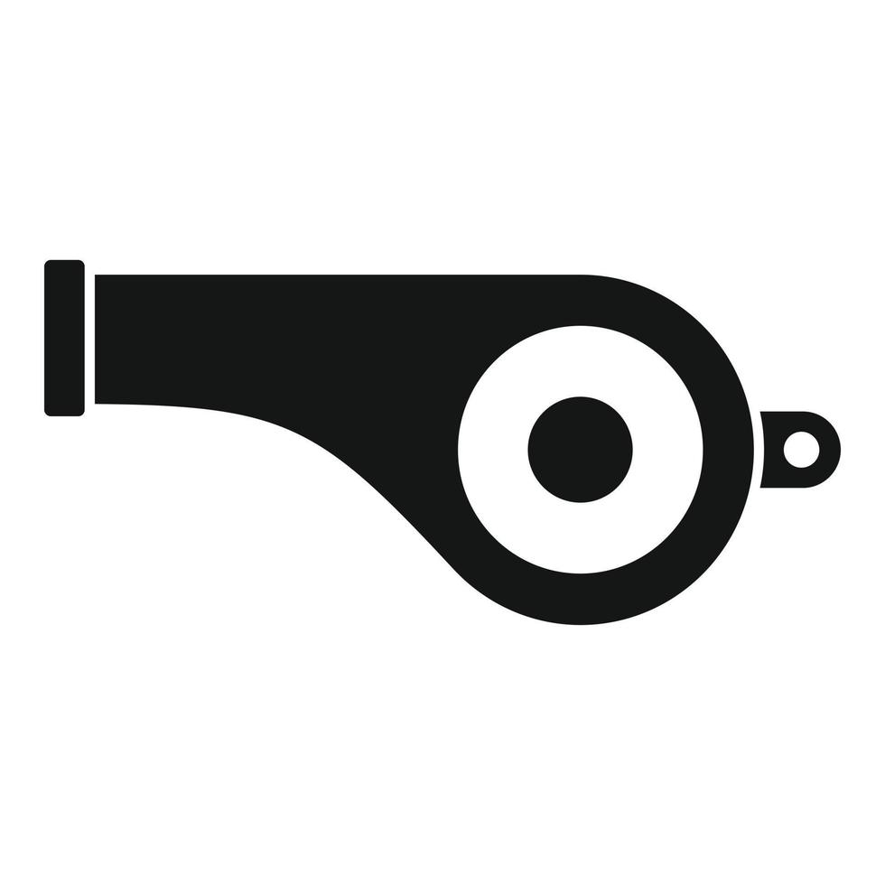 Personal trainer whistle icon, simple style vector