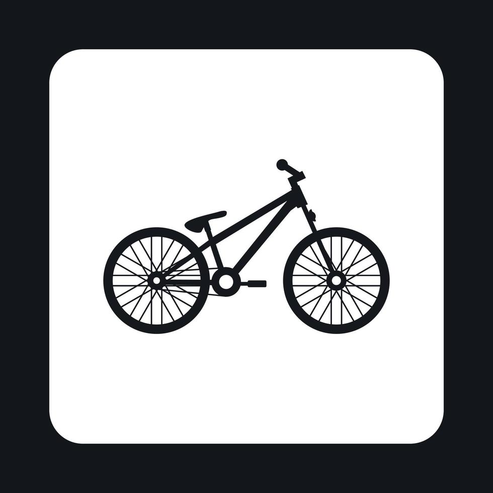 Bicycle icon, simple style vector