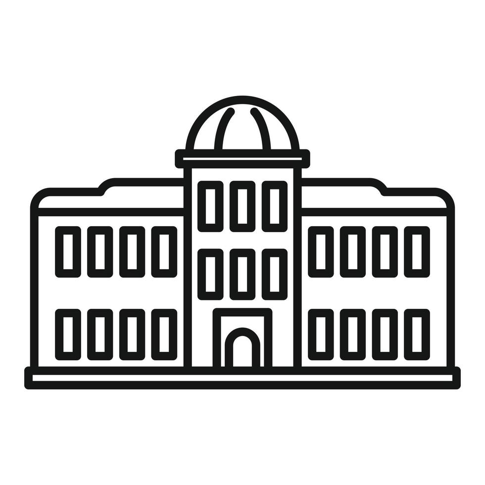 icono del parlamento del palacio, estilo de esquema vector