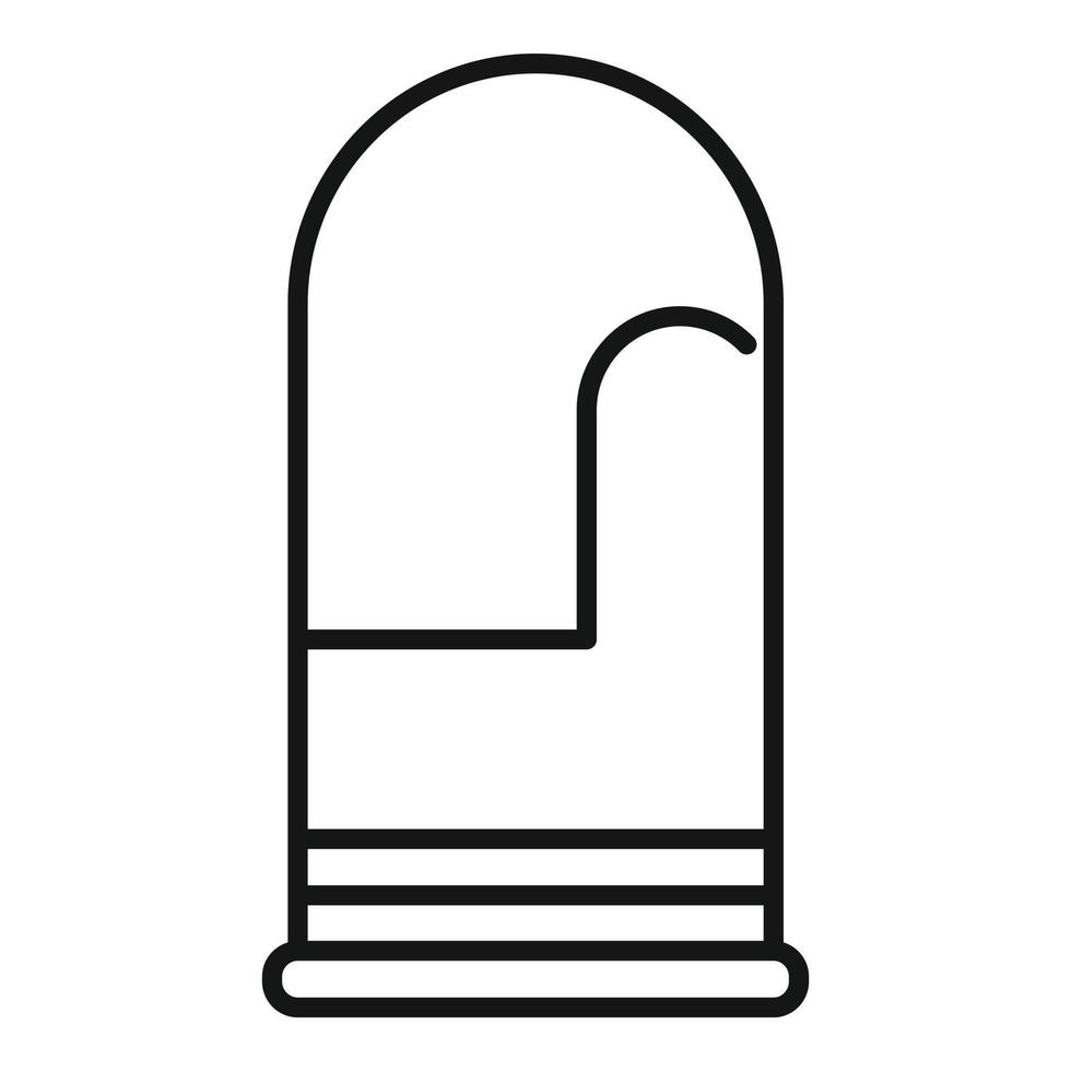 Metallurgy glove icon, outline style vector