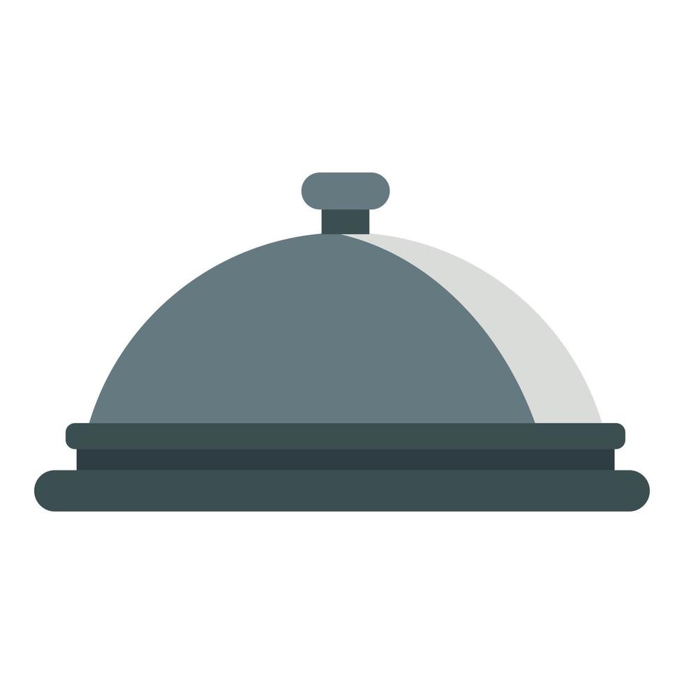 icono de campana de restaurante, estilo plano vector