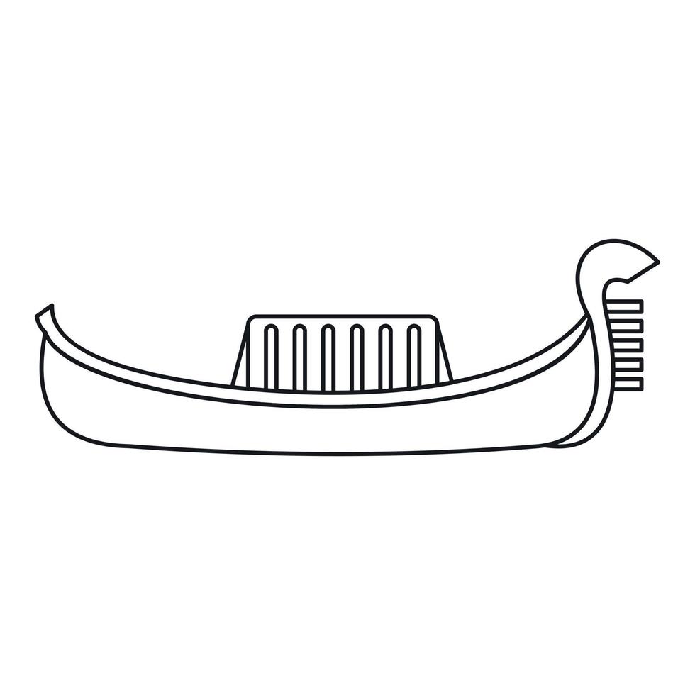 Gondola icon, outline style vector