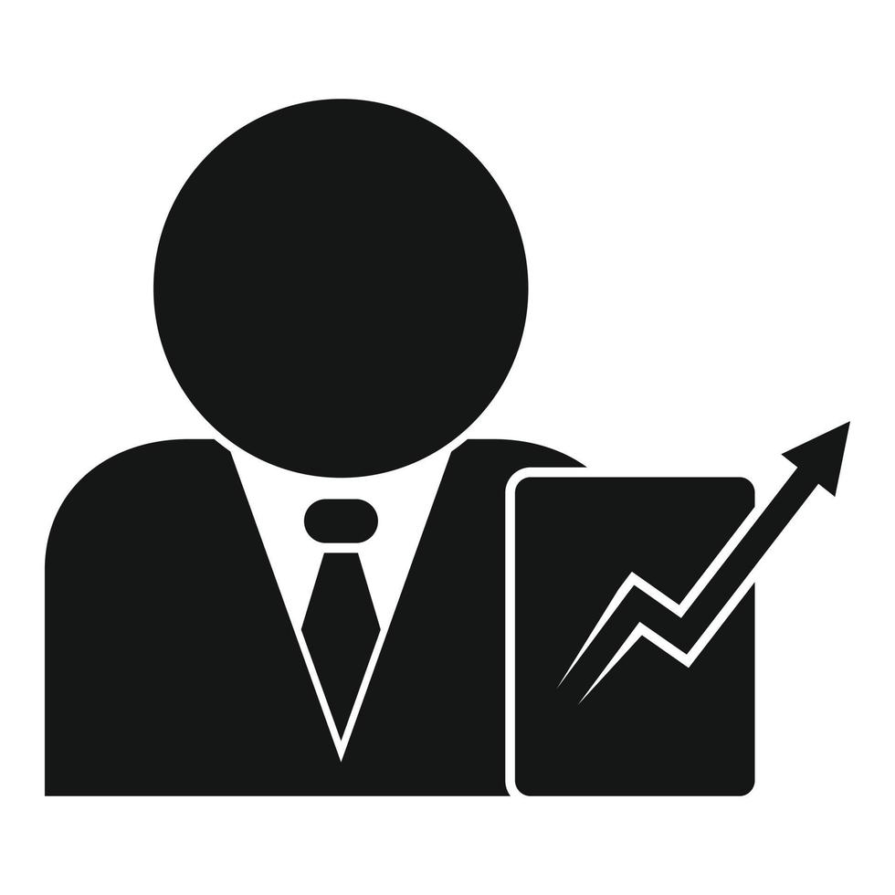 Trade broker icon, simple style vector