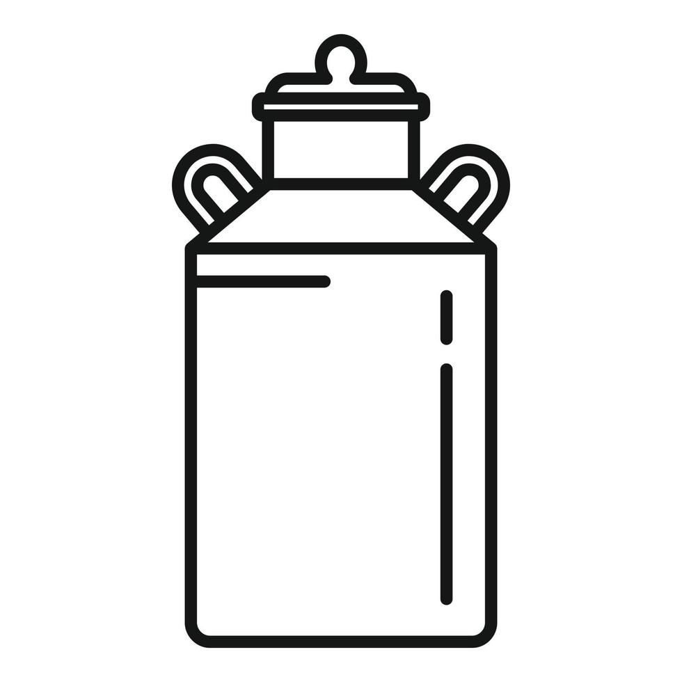 Milk barrel icon, outline style vector