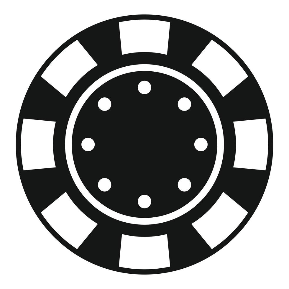 Casino chip icon simple vector. Poker game vector