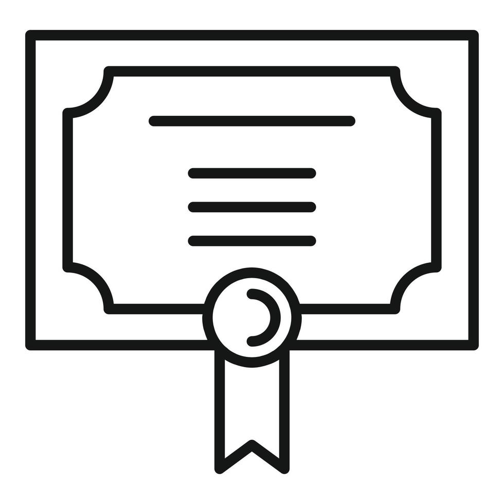 icono de diploma inclusivo, estilo de contorno vector