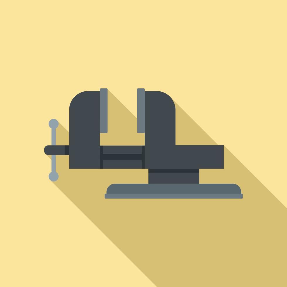 Carpenter vise icon, flat style vector