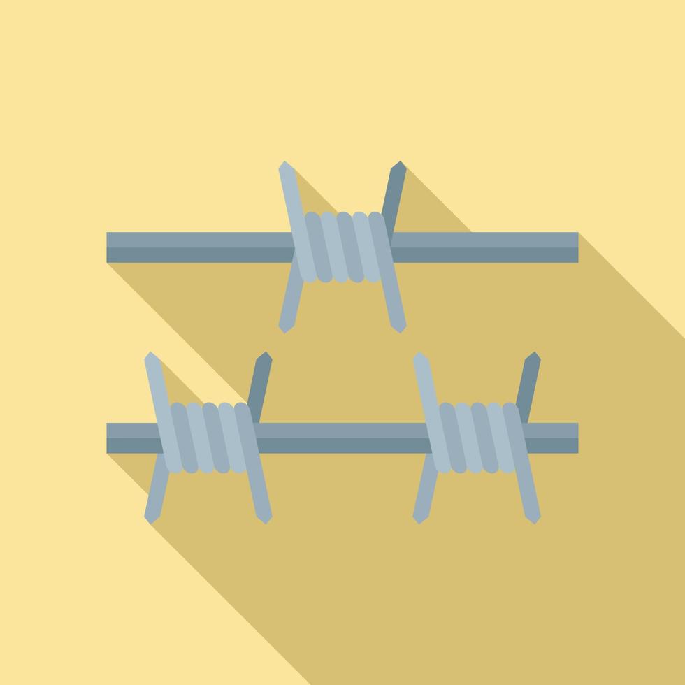 Border wired icon, flat style vector