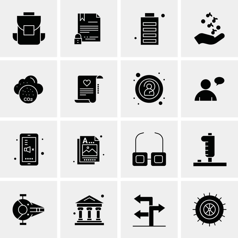 16 Business Universal Icons Vector Creative Icon Illustration to use in web and Mobile Related project