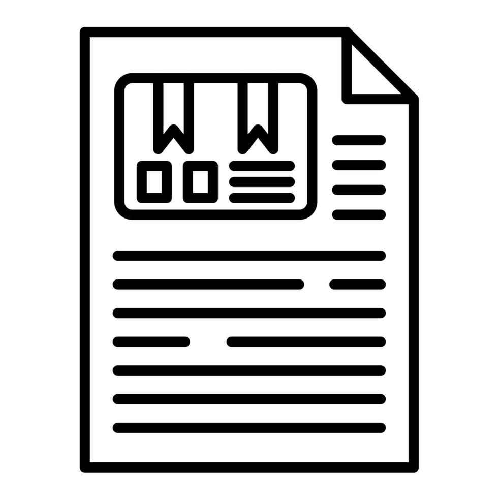 Delivery Note Line Icon 14670632 Vector Art at Vecteezy