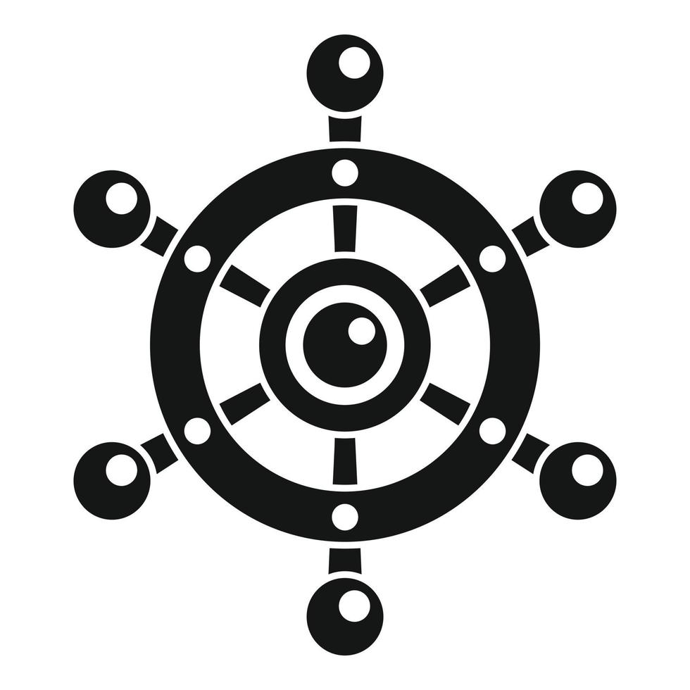Travel ship wheel icon, simple style vector