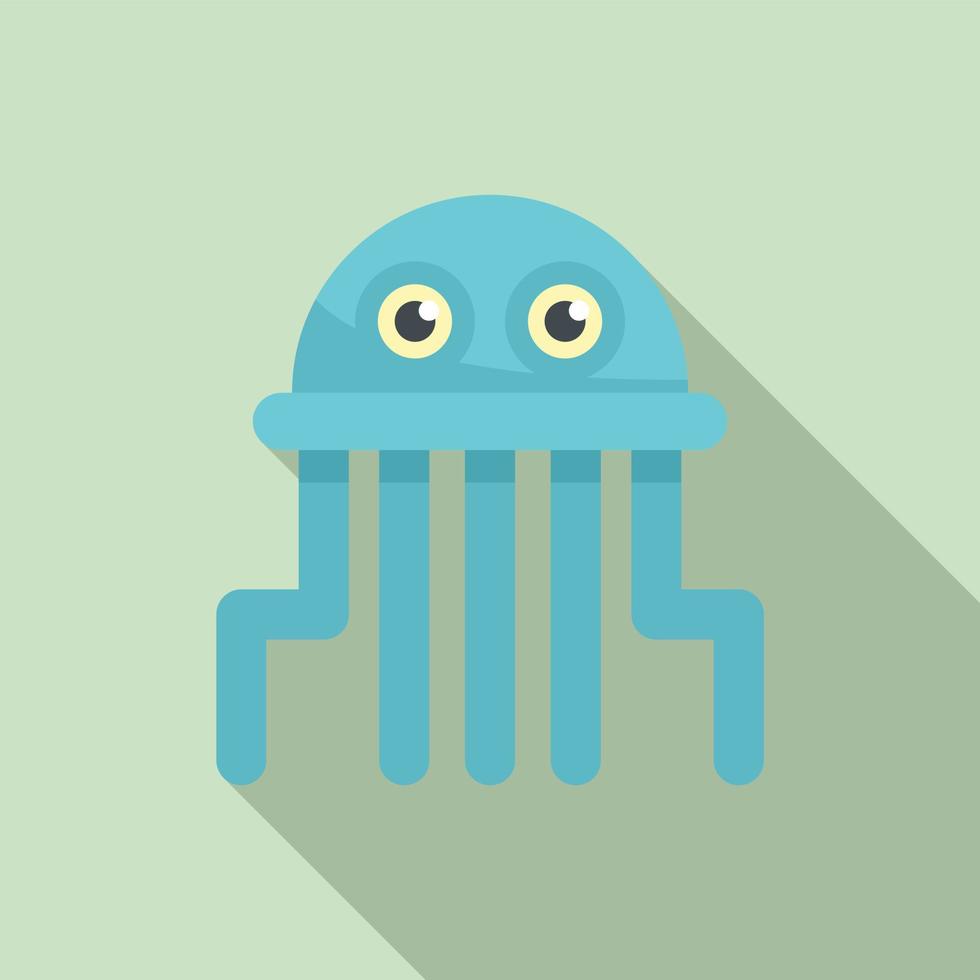 Jellyfish toy icon, flat style vector